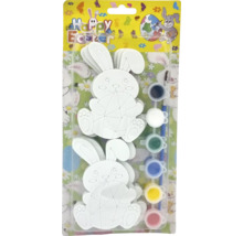 Sada Happy Easter pro tvoření s figurkami zajíčků, barvami a štětcem