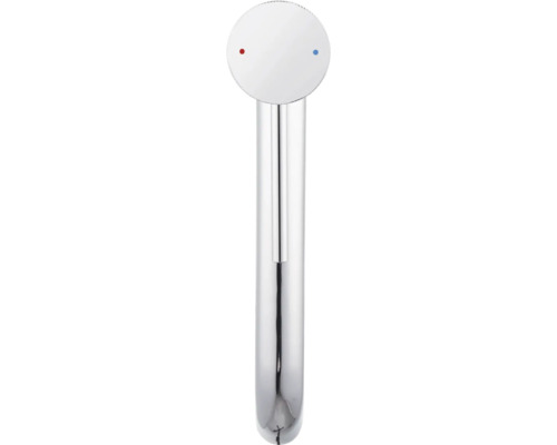 Baterie pro instalaci v koupelně s označením teploty