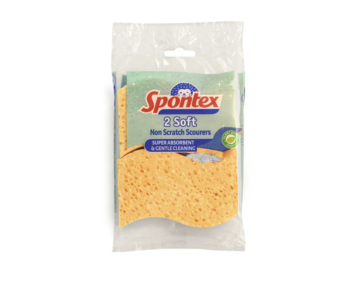 Spontex 2 Soft, nepoškrábavé mycí houbičky, balení po dvou