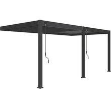Pergola s nastavitelnými lamelami a klikou