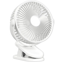Bílý ventilátor se svorkou