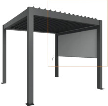 Pergola s lamelovou střechou a bočním dílem
