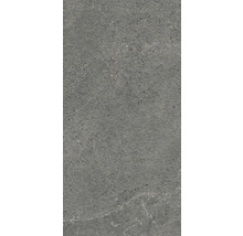 Šedá keramická dlaždice s matným povrchem.