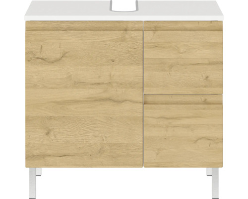 Skříňka pod umyvadlo Germania GW-TORRANCE dub 60 x 56 x 34 cm 4330-559 Skříňka pod umyvadlo se dvěma dvířky, zásuvkou a nožičkami