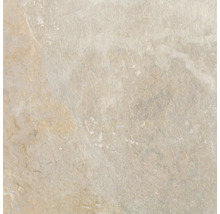 Béžová podlahová dlaždice s kamenným vzhledem.