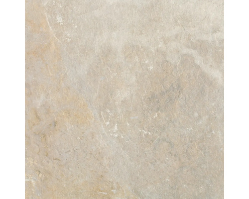 Béžová podlahová dlaždice s kamenným vzhledem.