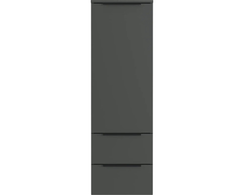 Skříňka střední Germania GW-CRANDON grafitová 36 x 111 x 34 cm 0264-547 Vysoká skříň s dvířky a dvěma zásuvkami
