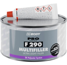 HB Body F290 Multifiller dóza s tužidlem, 2K polyesterový systém pro lehké výplně