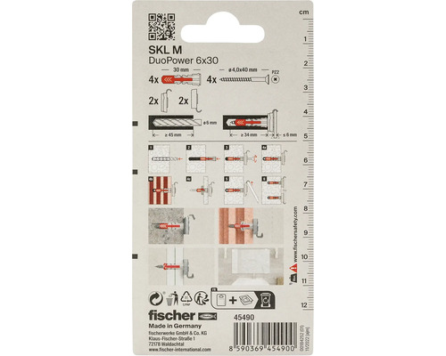 Hmoždinka Fischer DuoPower 6x30 se šrouby