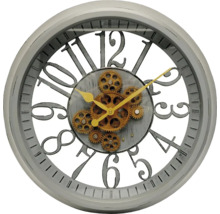 Dekorativní nástěnné hodiny s viditelným hodinovým strojkem