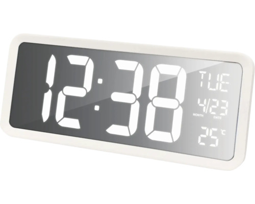 Digitální hodiny s ukazatelem času, data a teploty