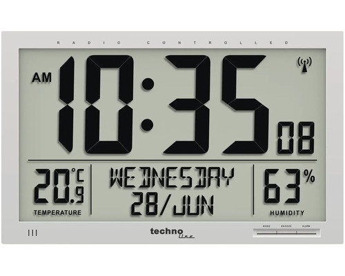 Radiem řízená meteorologická stanice s ukazatelem času, data, teploty a vlhkosti