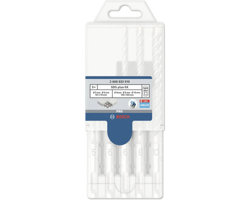 Sada vrtáků Bosch SDS Plus-5X, pětidílná