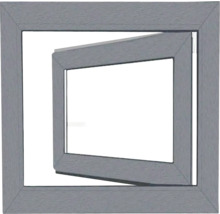 Plastové okno ARON 2.0 OS1 RAL9006/bílá 90x90 cm L
