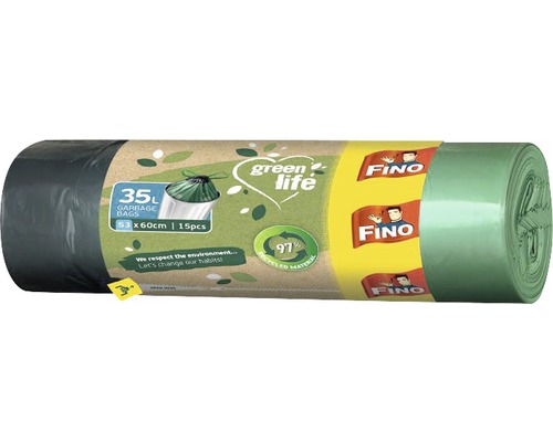 Pytle na odpadky FINO Green Life 35L / 15 ks
