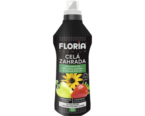 Hnojivo pro celou zahradu kapalné FLORIA Premium 1 l Floria Premium tekuté hnojivo pro celou zahradu v jednolitrové láhvi