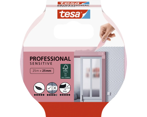 Tesa Professional Sensitive lepicí páska, 25 metrů krát 25 milimetrů