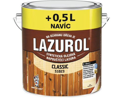 Lazurol lazura na dřevo Classic, syntetická olejová lazura v kovovém kbelíku