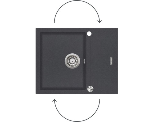 Granitový dřez s odkapávací plochou