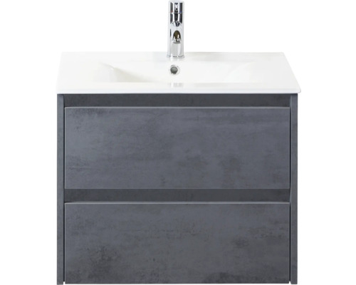 Skříňka pod umyvadlo se dvěma zásuvkami a umyvadlem na desku