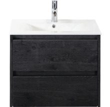 Skříňka pod umyvadlo se dvěma zásuvkami, umyvadlem na desku a vodovodní baterií