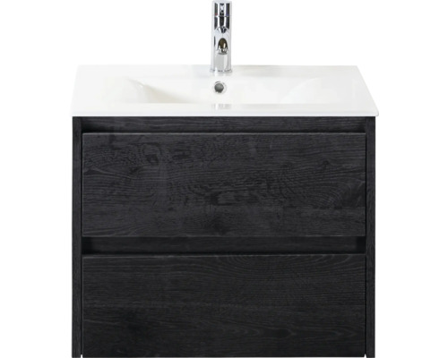 Skříňka pod umyvadlo se dvěma zásuvkami, umyvadlem na desku a vodovodní baterií