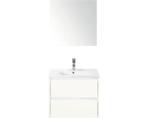 Umyvadlo se skříňkou a zrcadlem do koupelny