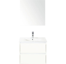 Umyvadlo se skříňkou a zrcadlem do koupelny