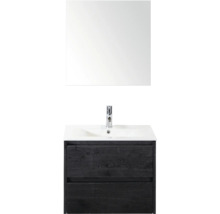 Kombinace umyvadla se zrcadlem, umyvadlem a spodní skříňkou se zásuvkami