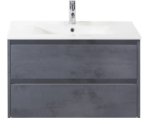 Skříňka pod umyvadlo se dvěma zásuvkami a umyvadlem