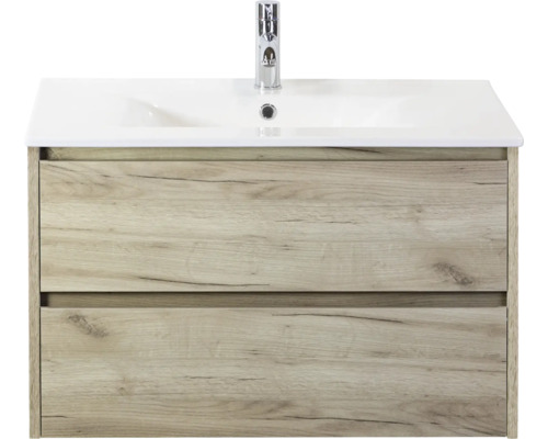 Skříňka pod umyvadlo se dvěma zásuvkami a umyvadlem