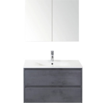 Umývadlová sestava se zrcadlovou skříňkou a dvěma zásuvkami