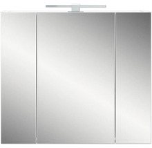 Zrcadlová skříňka se třemi dvířky a osvětlením