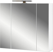 Zrcadlová skříňka se třemi dvířky a osvětlením