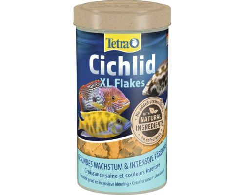 Krmivo pro ryby, vločkové Tetra Cichlid XL 500 ml Krabice krmiva pro ryby Tetra Cichlid XL Flakes pro okrasné ryby