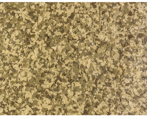 Detailní pohled na vločky krmiva pro ryby