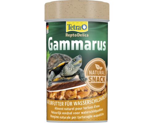 Tetra ReptoDelica Gammarus krmivo pro vodní želvy dóza