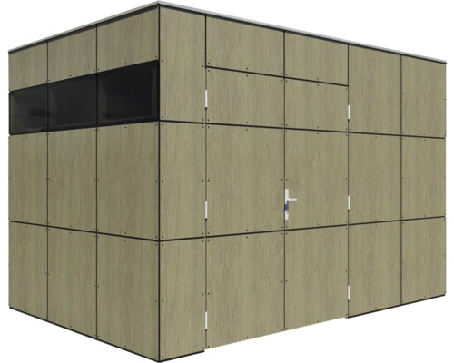 Zahradní domek s dveřmi a oknem