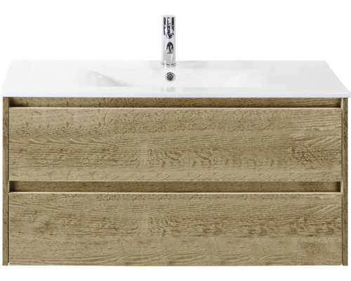 Skříňka pod umyvadlo se dvěma zásuvkami a umyvadlem