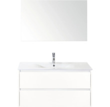 Umyvadlo se zrcadlem a baterií