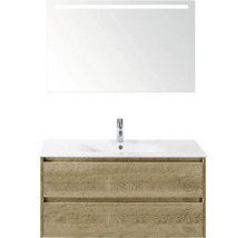 Umyvadlová sestava se zrcadlem a dvěma zásuvkami