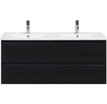 Umyvadlová skříňka se dvěma umyvadly a čtyřmi zásuvkami