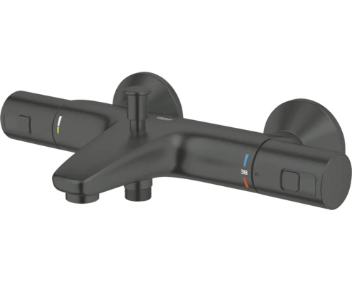 Černý termostat Grohe pro montáž na omítku do sprchy