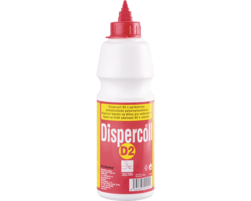 Disperzní lepidlo D2 v bílé lahvi s červeným hrotem