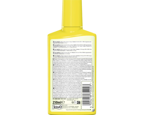 Přípravek proti řasám Tetra AlguMin v 250mililitrové lahvi