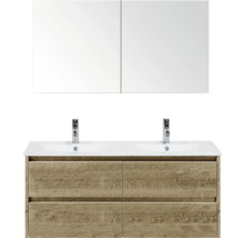 Sestava koupelnového nábytku s umyvadlovou skříňkou, umyvadlem a zrcadlovou skříňkou