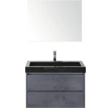 Umyvadlová skříňka se zrcadlem a dvěma zásuvkami do koupelny