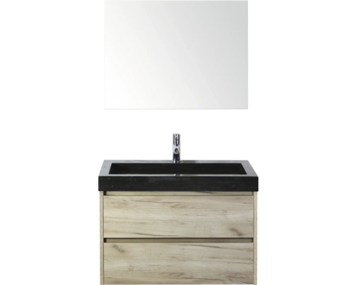 Kombinace umyvadla se zrcadlem, umyvadlem, baterií a spodní skříňkou se zásuvkami