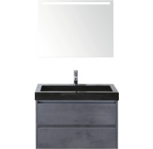 Umývadlová sestava se zrcadlem a dvěma zásuvkami