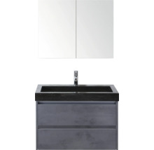 Umyvadlo se skříňkou a zrcadlová skříňka do koupelny